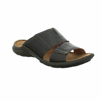 Black Josef Seibel Logan 21 Men's Sandals | WSX238109