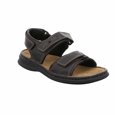 Black Josef Seibel Rafe Men's Sandals | QUY849027