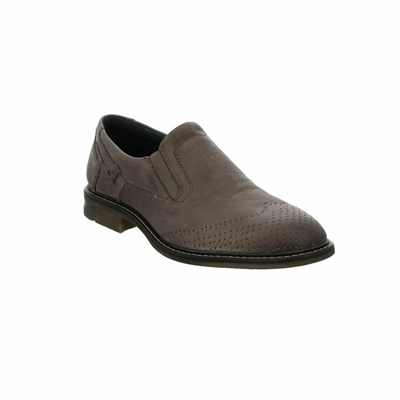 Grey Brown Josef Seibel Earl 06 Men's Slip On | LVR254870